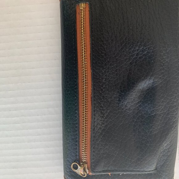 Vtg Dooney & Bourke All Weather Leather Pebbled Checkbook Wallet Coin purse - Picture 13 of 13